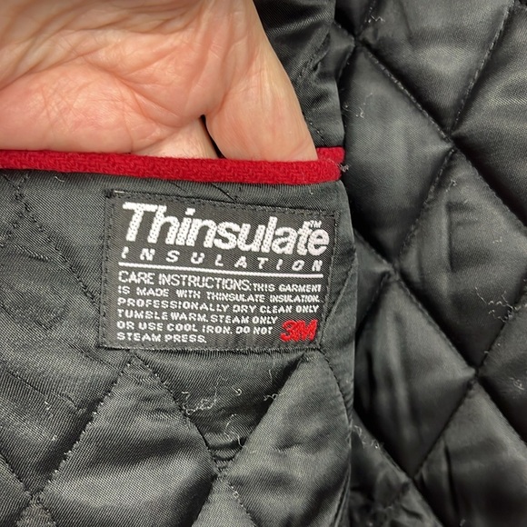 LL Bean Womens Blazer/Jacket 12R Red 70% Wool 30% Lambswool Quilted Lining EUC - Picture 6 of 13